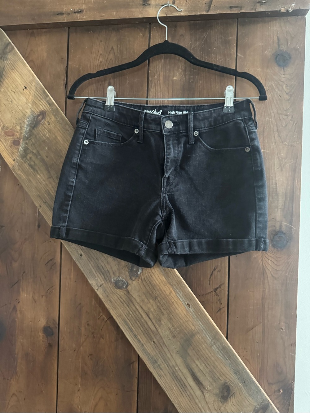 Mossimo Supply Co. Black High-Rise Jean Shorts - Picture 4 of 4